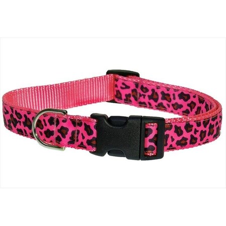Fly Free Zone Leopard Dog Collar; Pink - Large FL504071